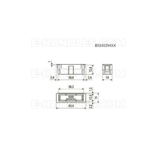 Вставка планки EASY-FIX 14mm з магнітом biały RAL 9016 AGB B0240294FM