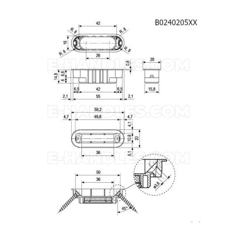 Zaczep z magnesem MINIMAL XT niklowany AGB B024020506